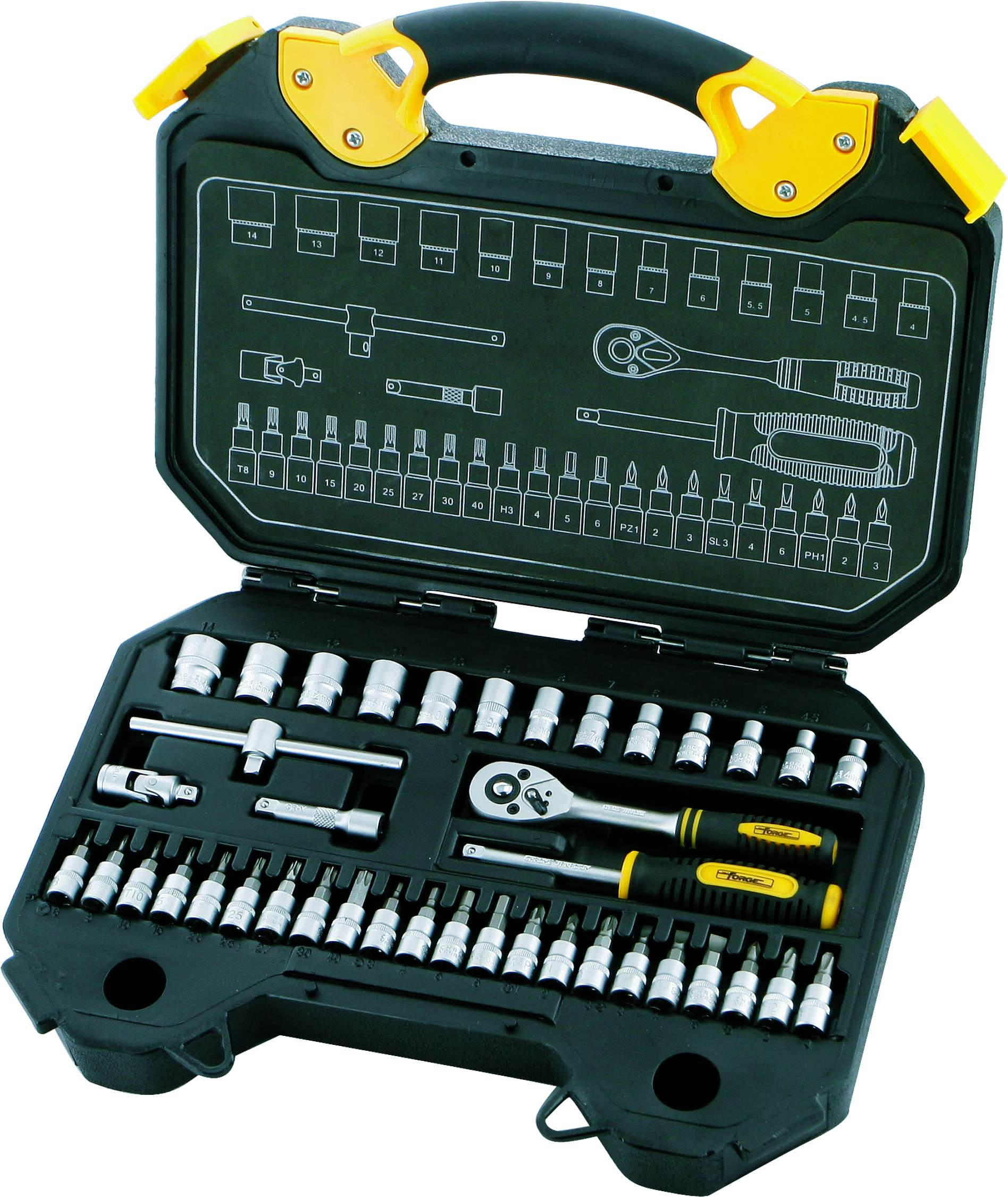 1/4" Drive Socket Set, 40 Pieces - 1