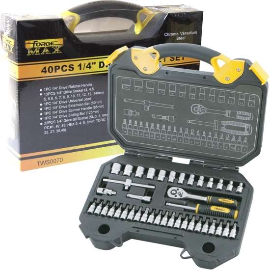 1/4" Drive Socket Set, 40 Pieces - 2