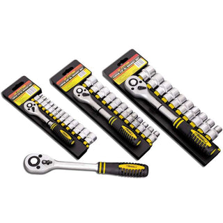 1/4" Chrome Vanadium Steel Drive Ratchet Handle - 4