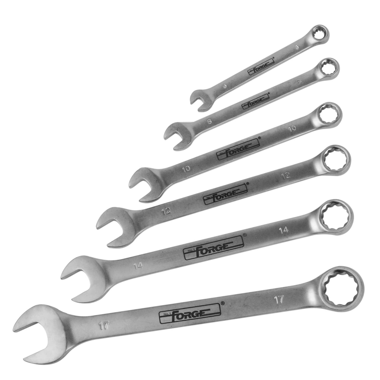 Chrome Vanadium Steel Combination Spanner Set, 6 Pieces - 2