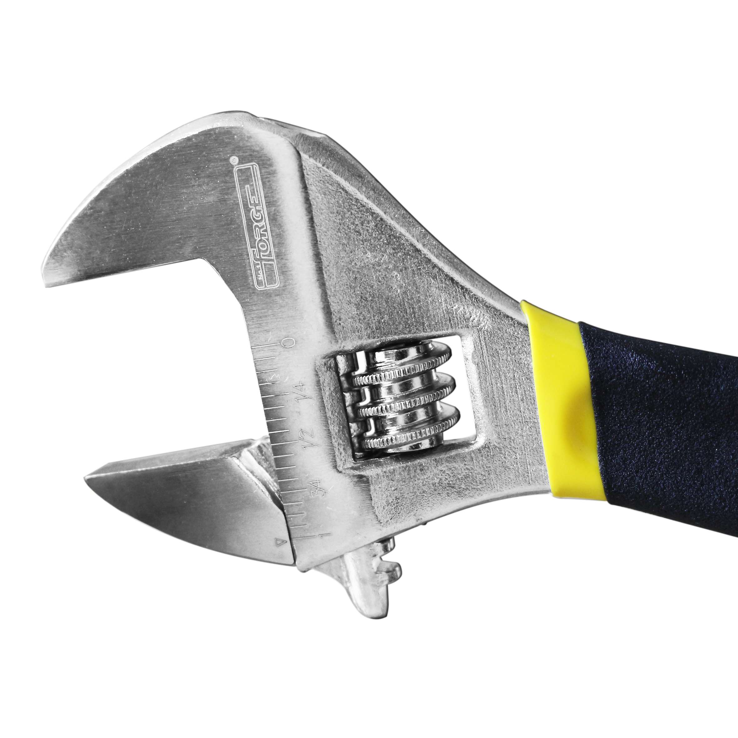 8"L Drop Forged Steel Matt Grip Adjustable Wrench - 3