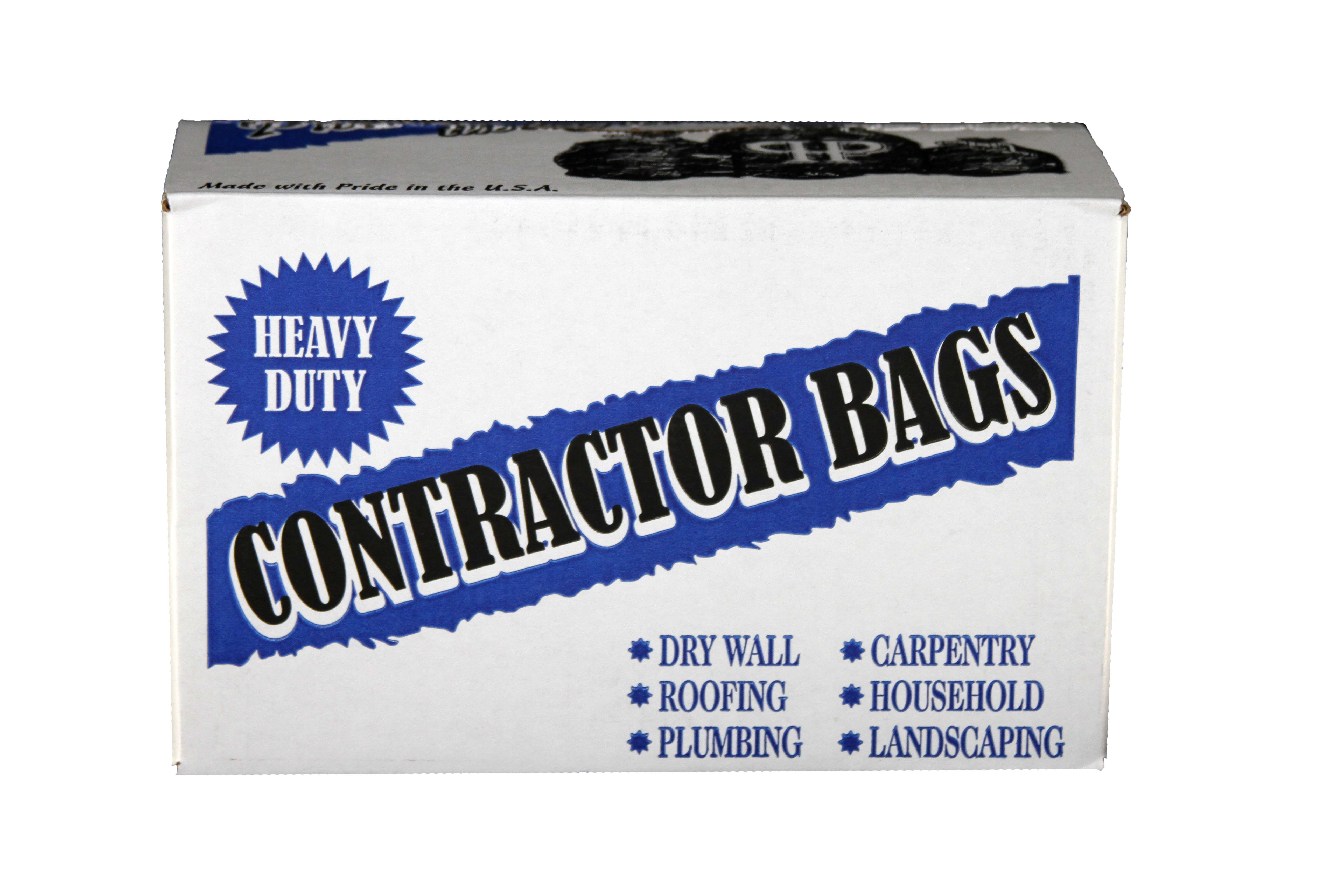 33" x 48" 42 Gal 3 Mil Black Contractor Bags, 50/Case