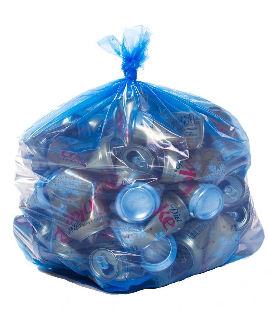 23" x 14" x 50" 55 Gal 3 Mil Blue Trash Bags, 100/Case