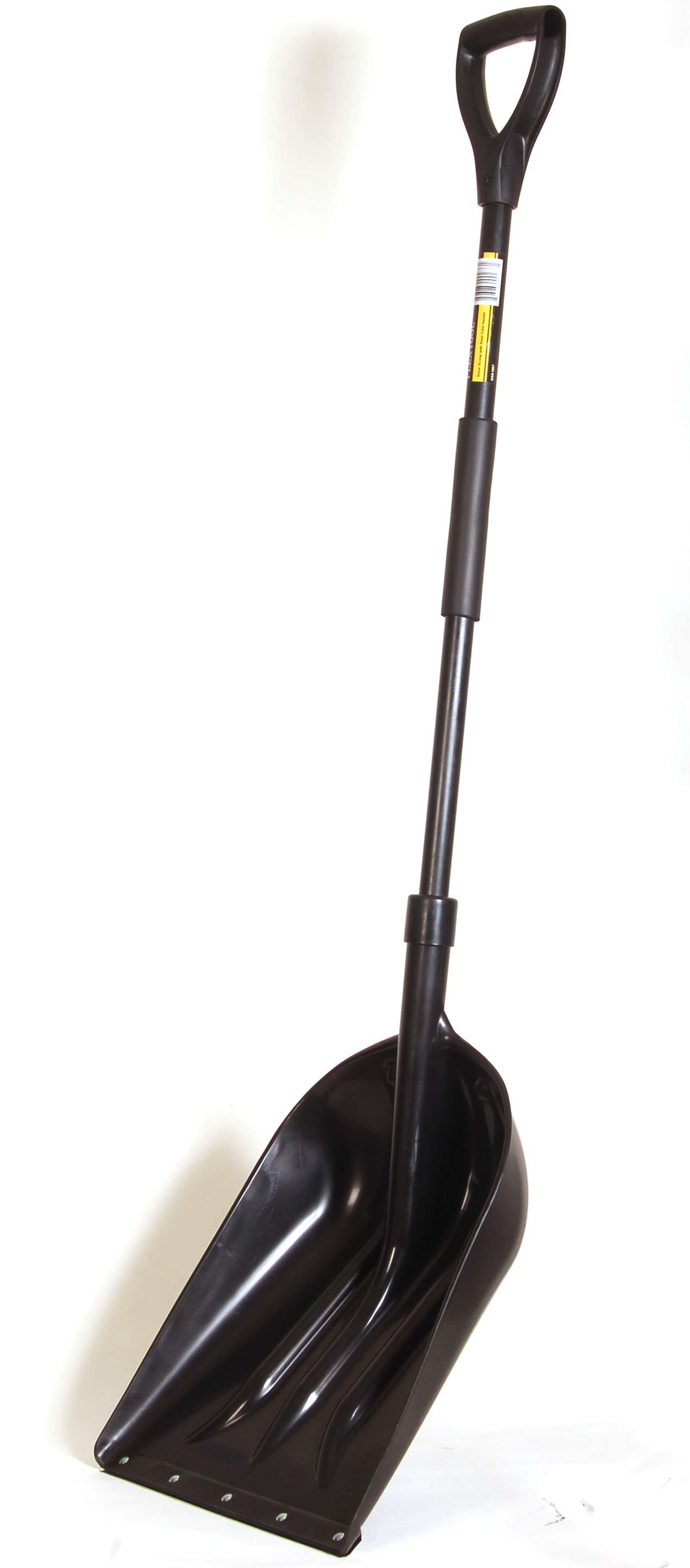 14" x 19" Black Poly Snow Scoop Thrower with 55" Length, 24/Case - 3