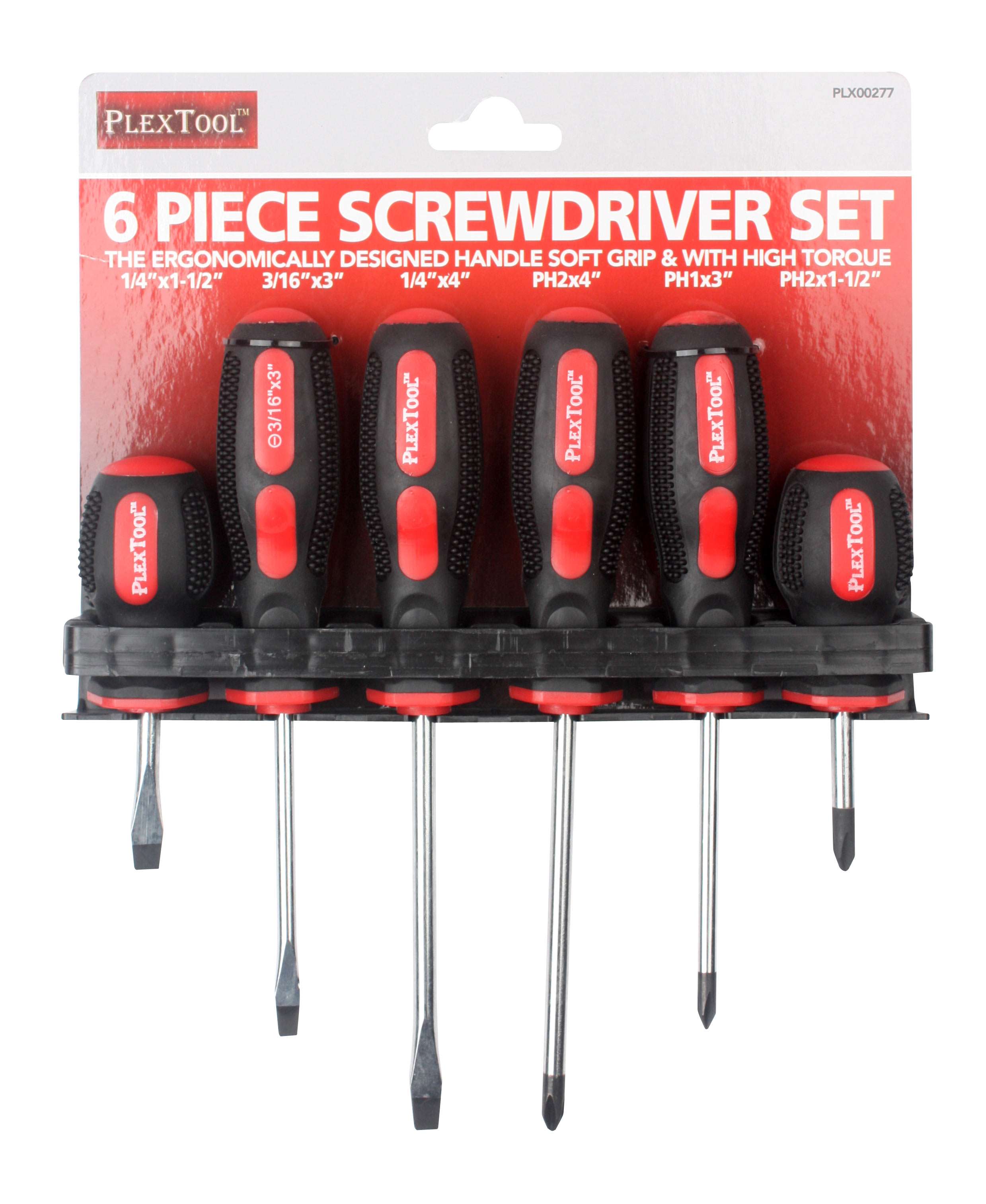 Ergonomically Designed Screwdriver Set, 6 Pieces - 1