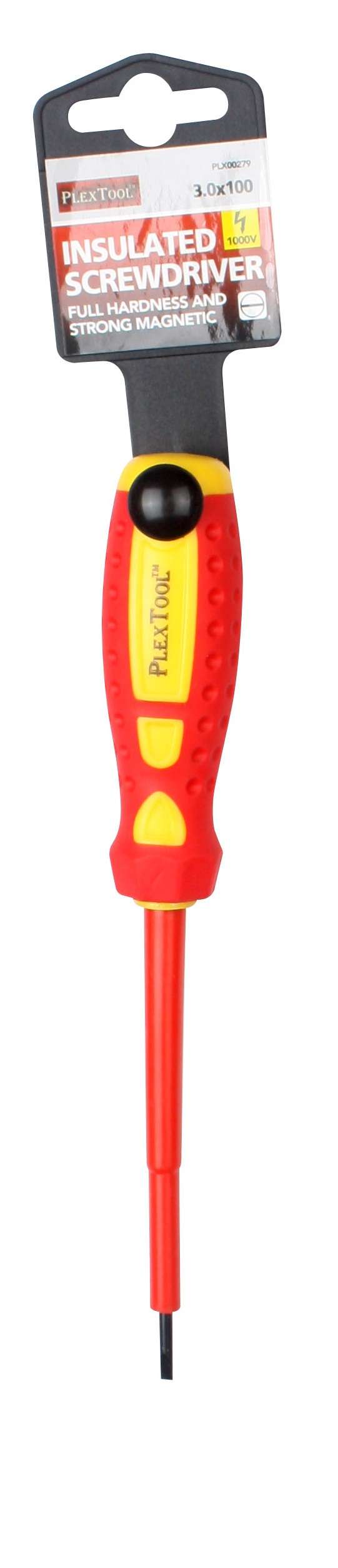 4"L x 1/8" Slotted Full Hardness Strong Magnetic Insulated Screwdriver - 1