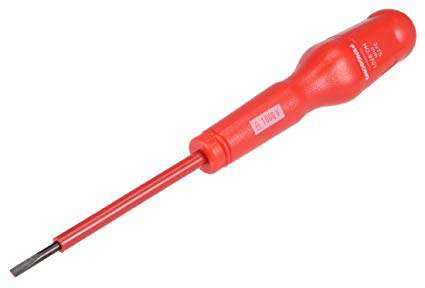 5"L x 1/4" Slotted Full Hardness Strong Magnetic Insulated Screwdriver - 1