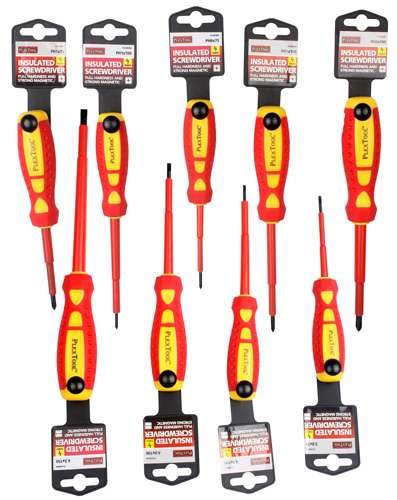 Insulated Full Hardness Strong Magnetic Screwdriver Starter Kit 3 Of Each Size, 30 Pieces - 1