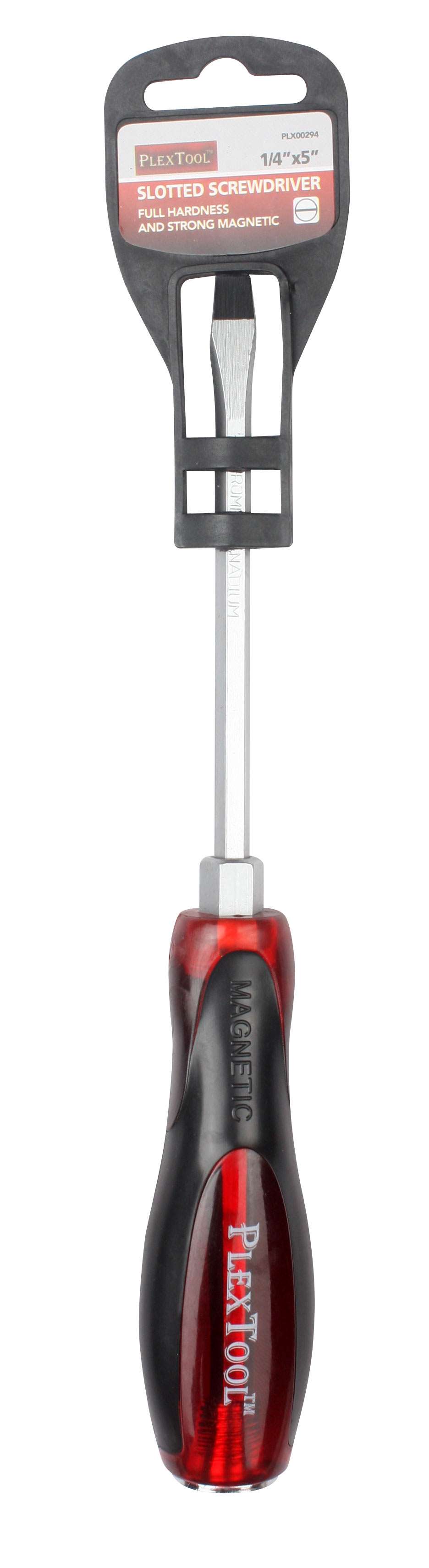 5"L x 1/4" Slotted Full Hardness Strong Magnetic Screwdriver - 1
