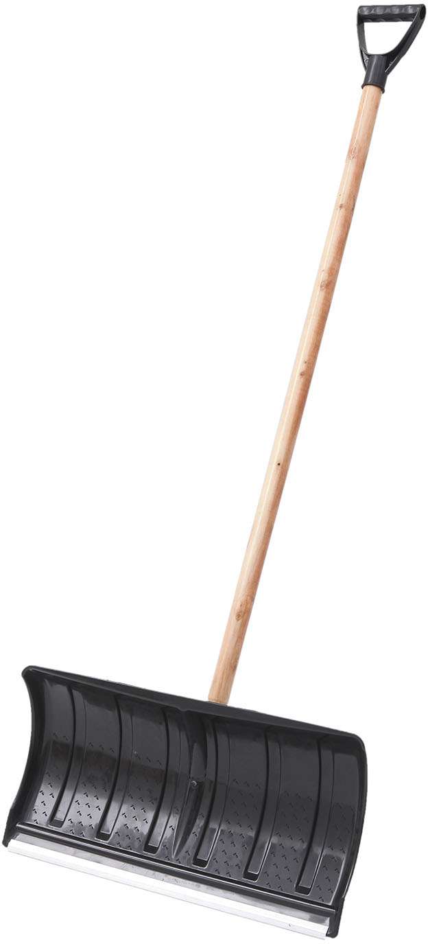 22" x 12" Poly Pusher Shovel with Metal Strip, 18/Case - 1