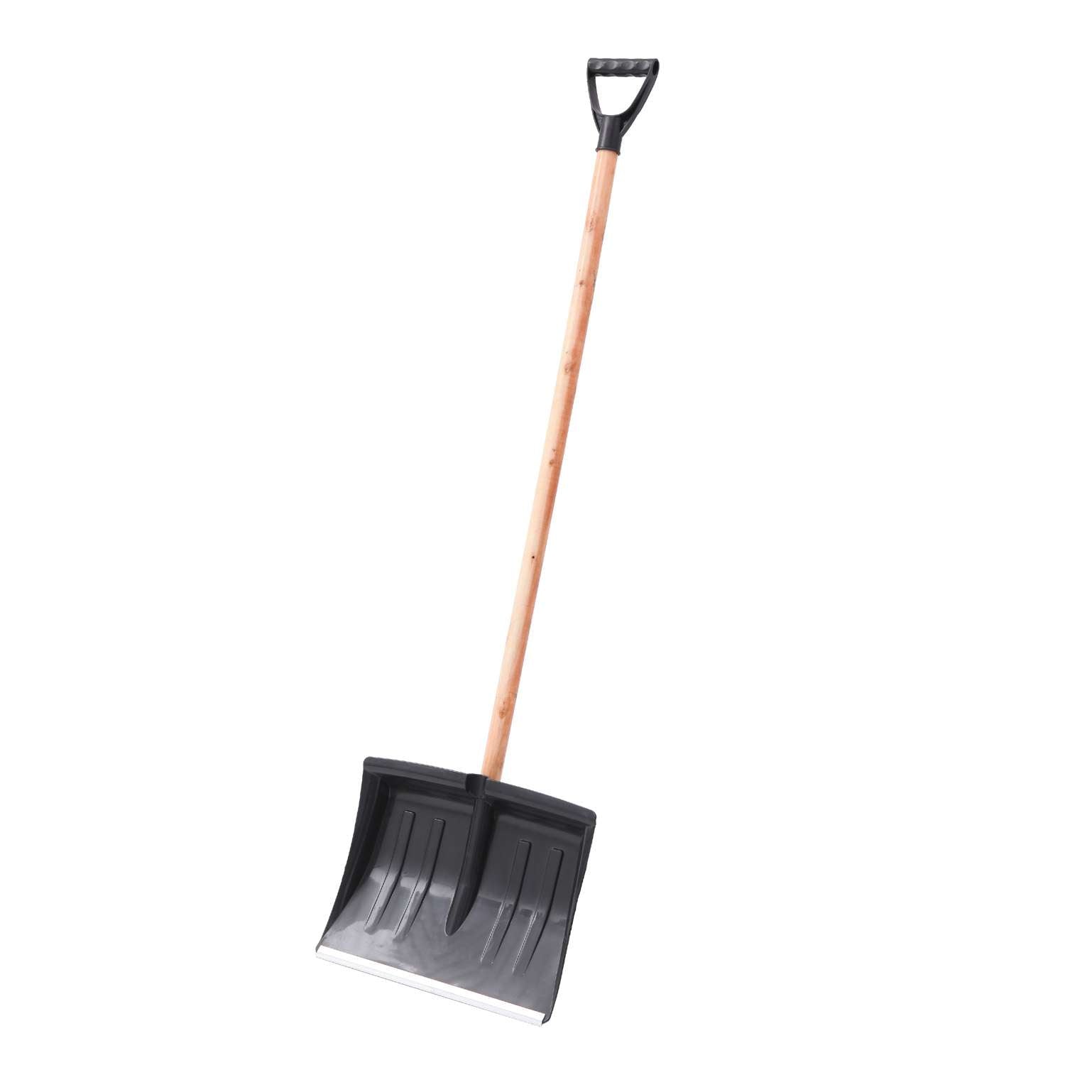 15" x 12" Poly Pusher Shovel with Metal Strip, 18/Case - 1