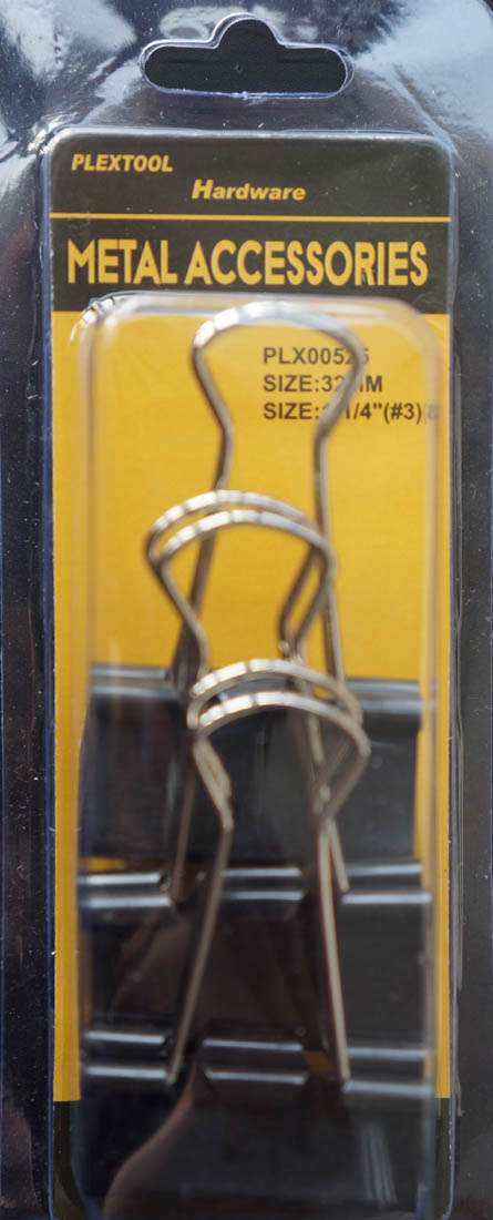 1-1/4" Black Binder Clips, 3/Pack - 1