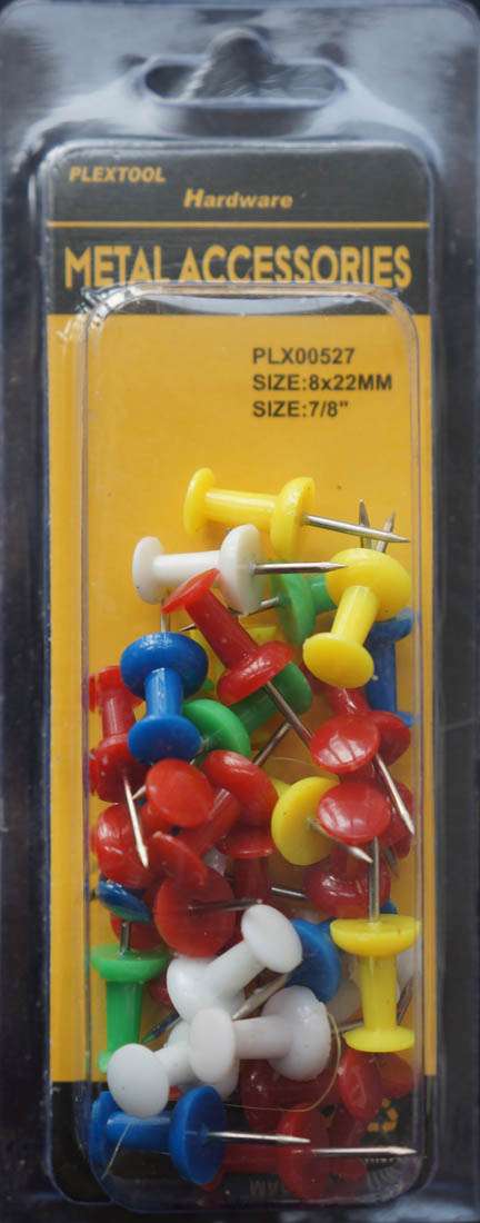 7/8" L-Shape Push Pins, 35/Pack - 1