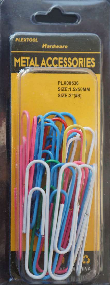 2"(#8) Assorted Colors Paper Clips, 24/Pack - 1