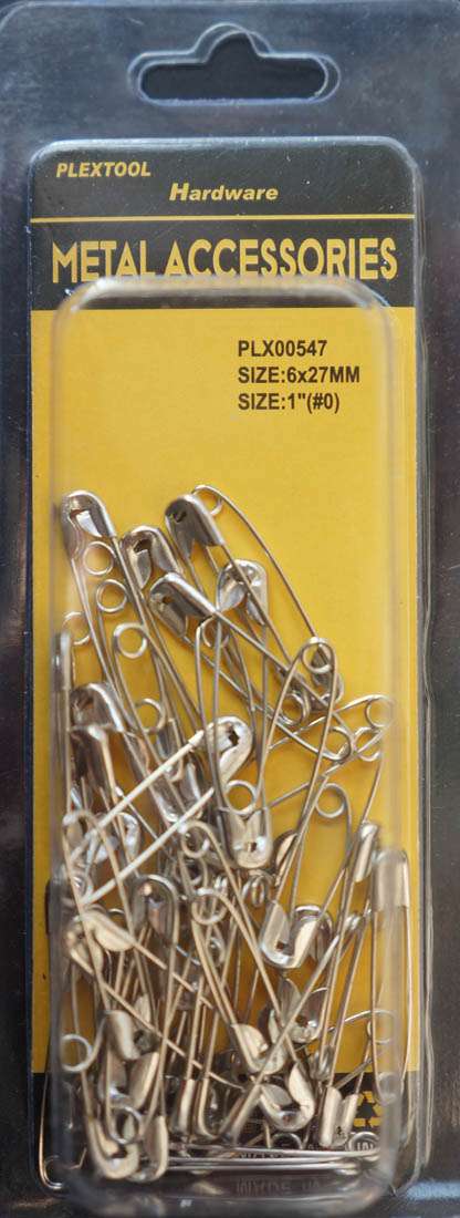 1"(#0) Silver Safety Pins, 50/Pack - 1