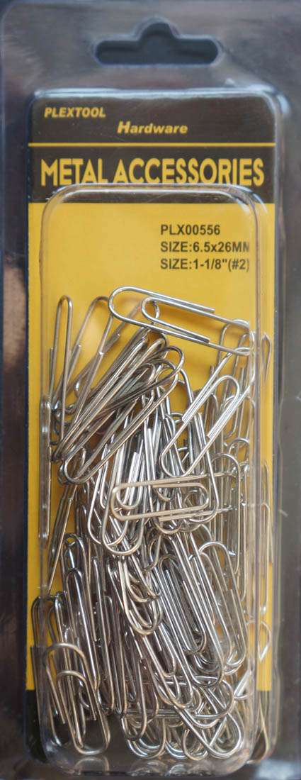 1"(#2) Silver Metal Paper Clips, 85/Pack - 1