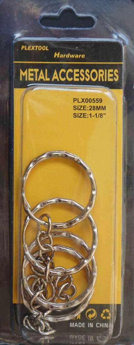 1-1/8" Spiral Key Rings, 4/Pack - 1