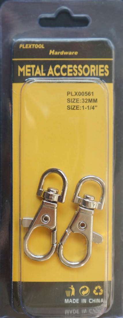 1-1/4" Loster Clasp Key Rings, 2/Pack - 1