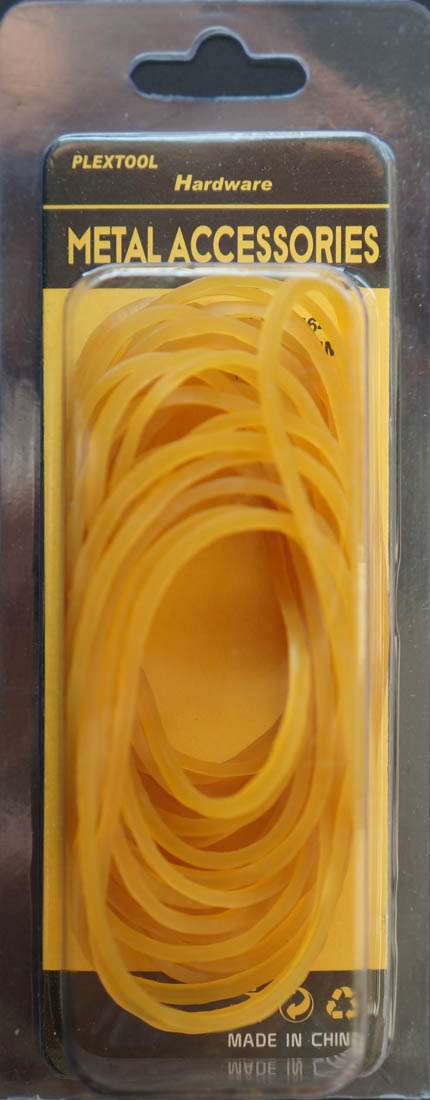 1-1/2" Beige Rubber Band, 10g/Pack - 1