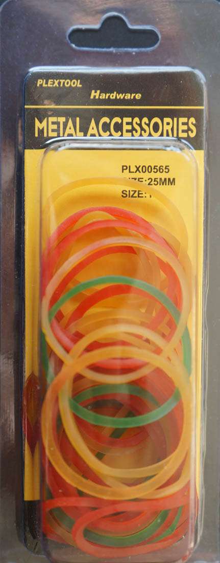 1" Assorted Colors Rubber Band, 9g/Pack - 1