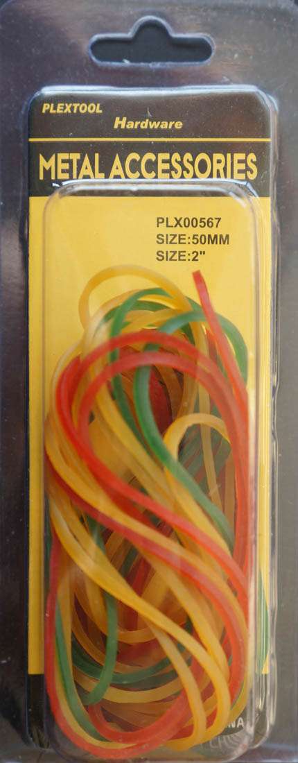 2" Assorted Colors Rubber Band, 28/Pack - 1