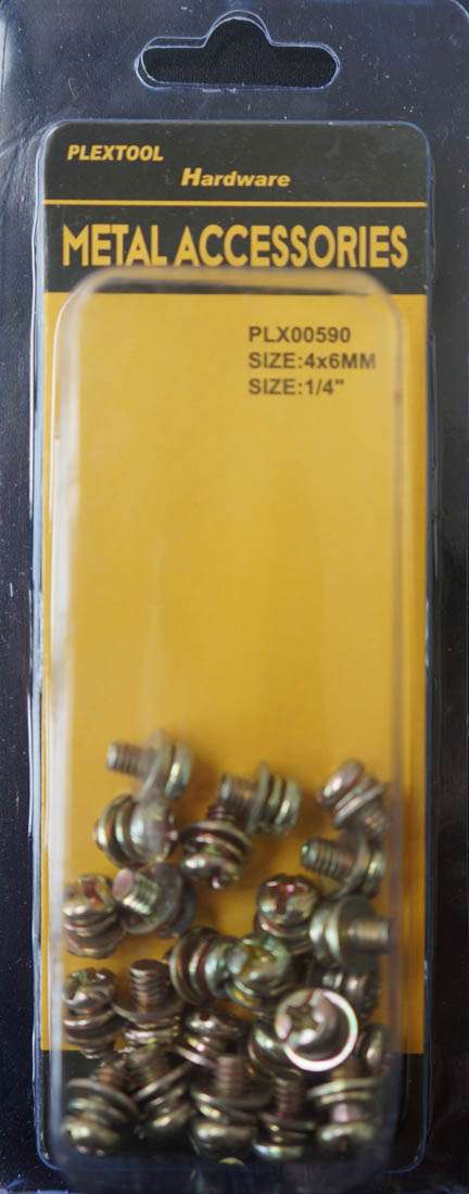 1/4"D Bolts with Combination Split Lock/Flat Washer, 27/Pack - 1