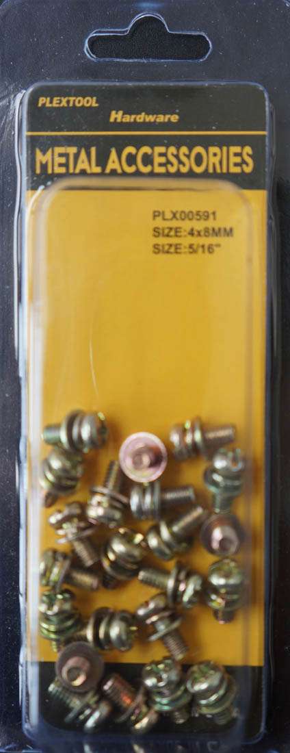 5/16"D Bolts with Combination Split Lock/Flat Washer, 22/Pack - 1