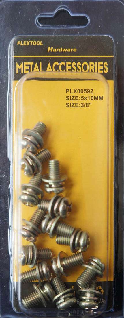 3/8"D Bolts with Combination Split Lock/Flat Washer, 15/Pack - 1