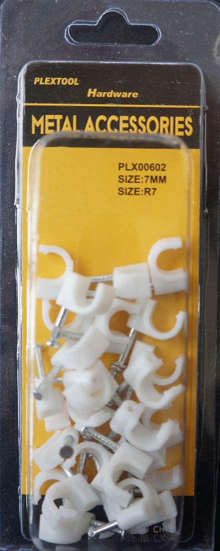 R7 Cable Clip with Steel Nail, 26/Pack - 1