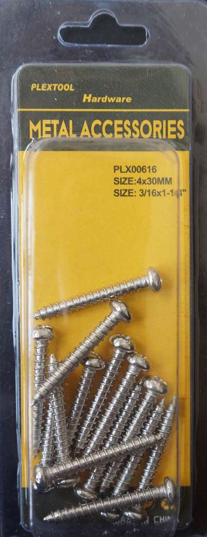 3/16 x 3/4"L Stainless Steel Phillips Flat Head Screws, 14/Pack - 1