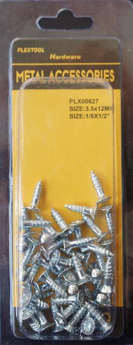 1/8 x 1/2"L Phillips Flat Head Wood Screws, 48/Pack - 1