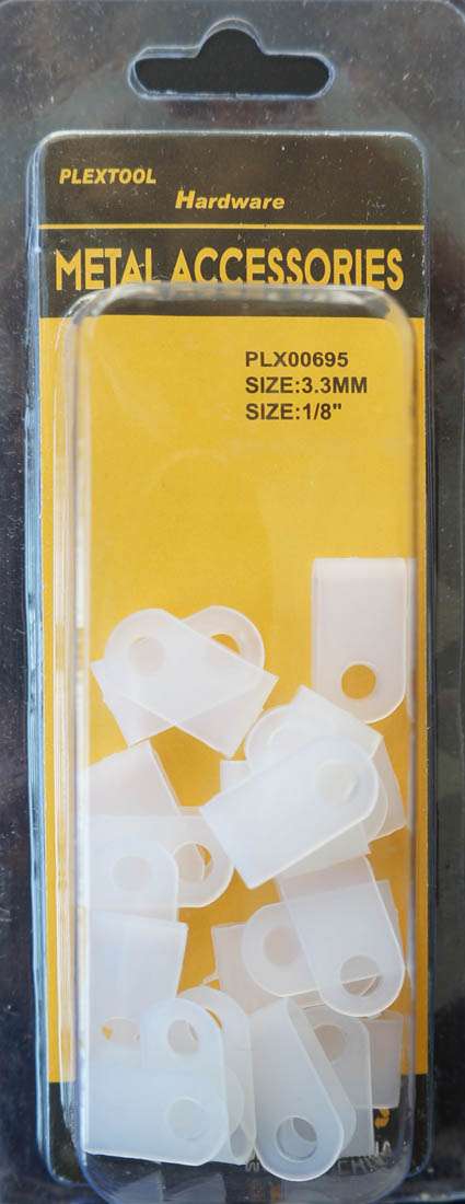 1/8" Plastic Wire Clamps, 22/Pack - 1