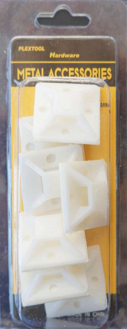 1"L x 1"W Cable Tie Mount, 7/Pack - 1