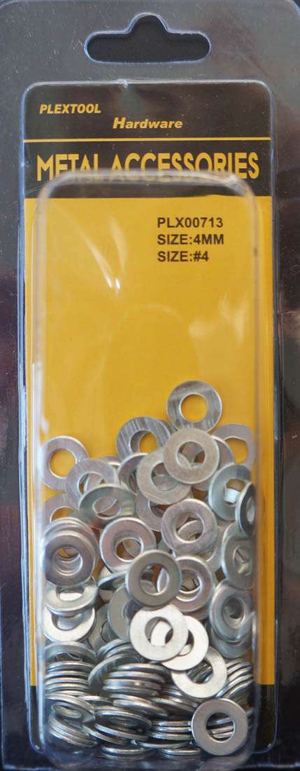 #4 Flat Washers, 133/Pack - 1