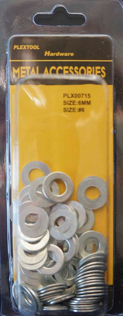 #6 Flat Washers, 78/Pack - 1