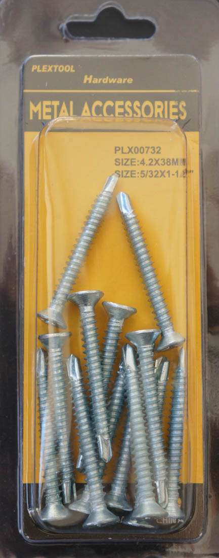 5/32 x 1-1/2"L Phillips Flat Head Self Drilling Screws, 13/Pack - 1