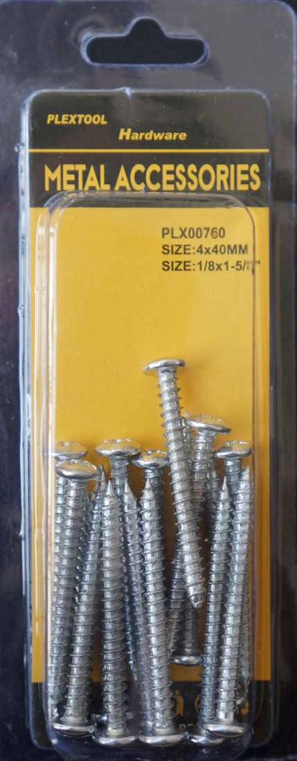 1/8 x 1-5/8"L Phillips Truss Sheet Metal Screws, 17/Pack