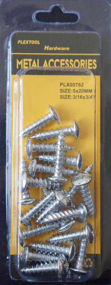 3/16 x 3/4"L Phillips Truss Sheet Metal Screws, 20/Pack