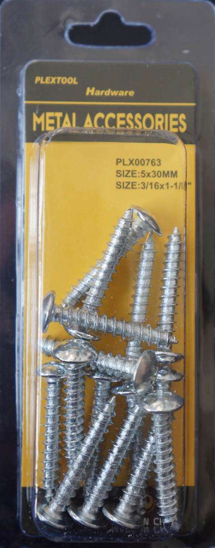 3/16 x 1-1/8"L Phillips Truss Sheet Metal Screws, 15/Pack