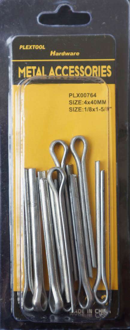 1/8"D x 1-5/8"L Cotter Pin, 65/Pack - 1