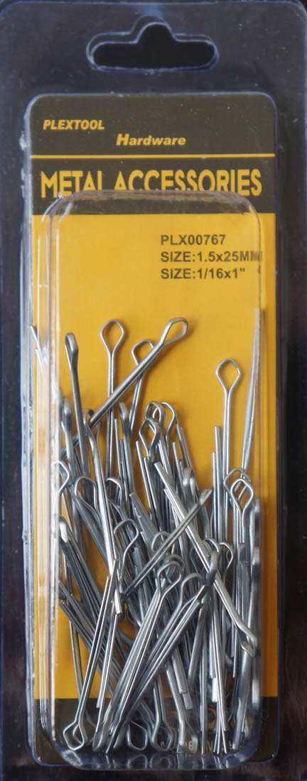 1/16"D x 1"L Cotter Pin, 9/Pack - 1