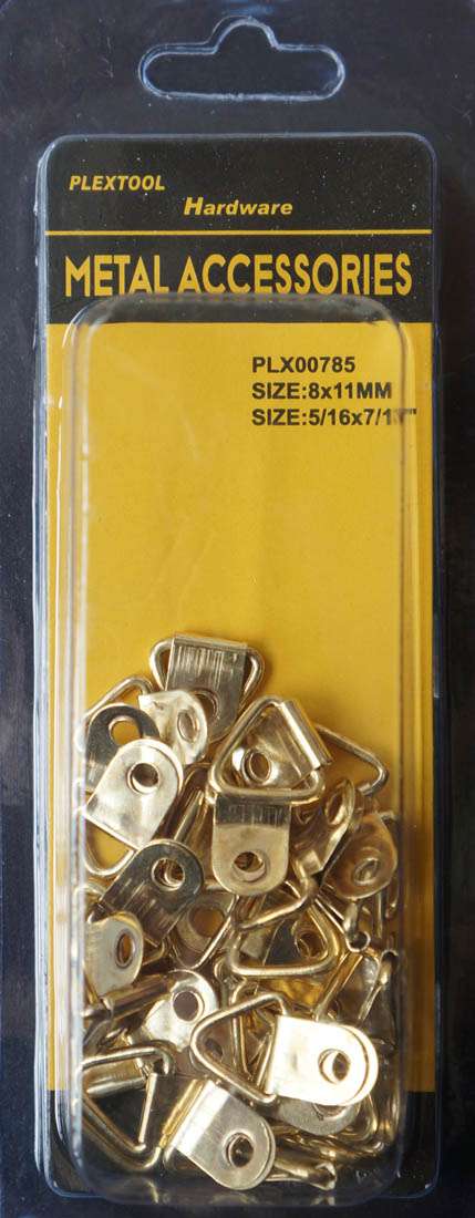 5/16" x 7/16" Triangle D-Ring Picture Hangers, 32/Pack - 1