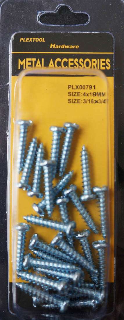 3/16"D x 3/4"L Pan Head Combination Sheet Metal Screws, 26/Pack - 1