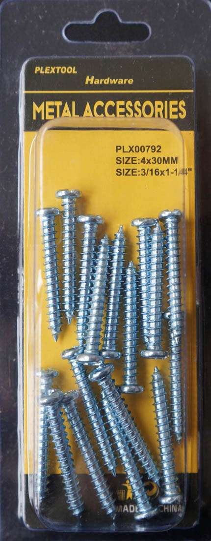 3/16"D x 1-1/4"L Pan Head Combination Sheet Metal Screws, 17/Pack - 1