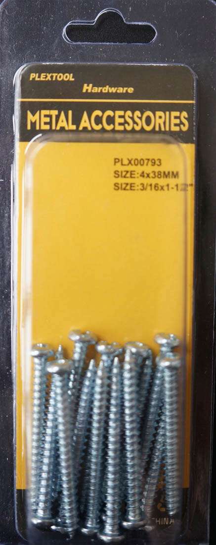 3/16"D x 1-1/2"L Pan Head Combination Sheet Metal Screws, 14/Pack - 1