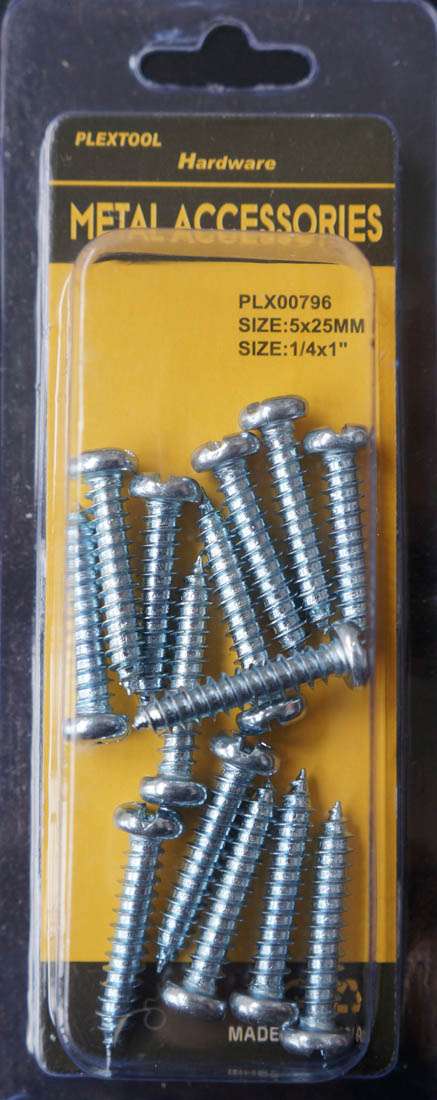 1/4"D x 1"L Pan Head Combination Sheet Metal Screws, 14/Pack - 1