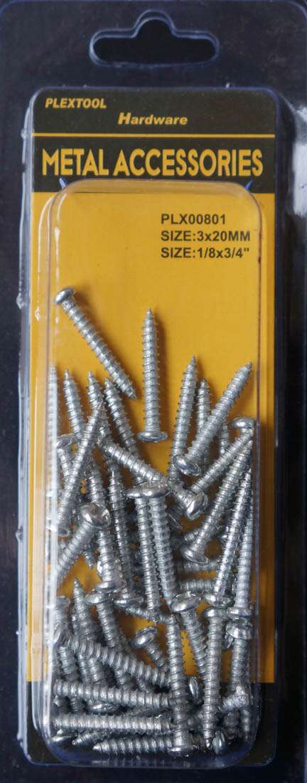 1/8 x 3/4"L Phillips Pan Head Sheet Metal Screws, 48/Pack - 1