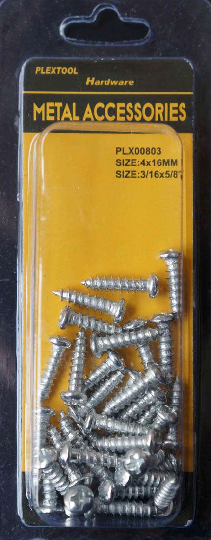 3/16 x 5/8"L Phillips Pan Head Sheet Metal Screws, 35/Pack - 1