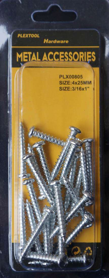 3/16 x 1"L Phillips Pan Head Sheet Metal Screws, 24/Pack - 1