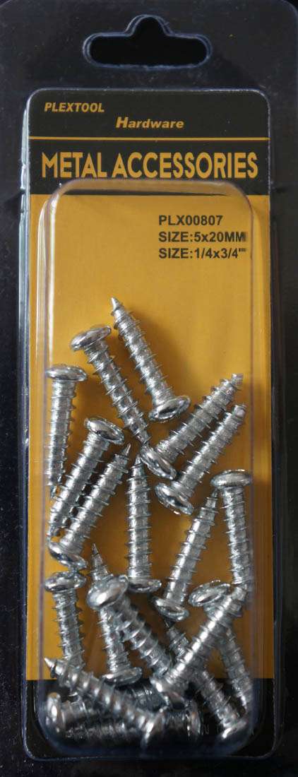 1/4 x 3/4"L Phillips Pan Head Sheet Metal Screws, 19/Pack - 1